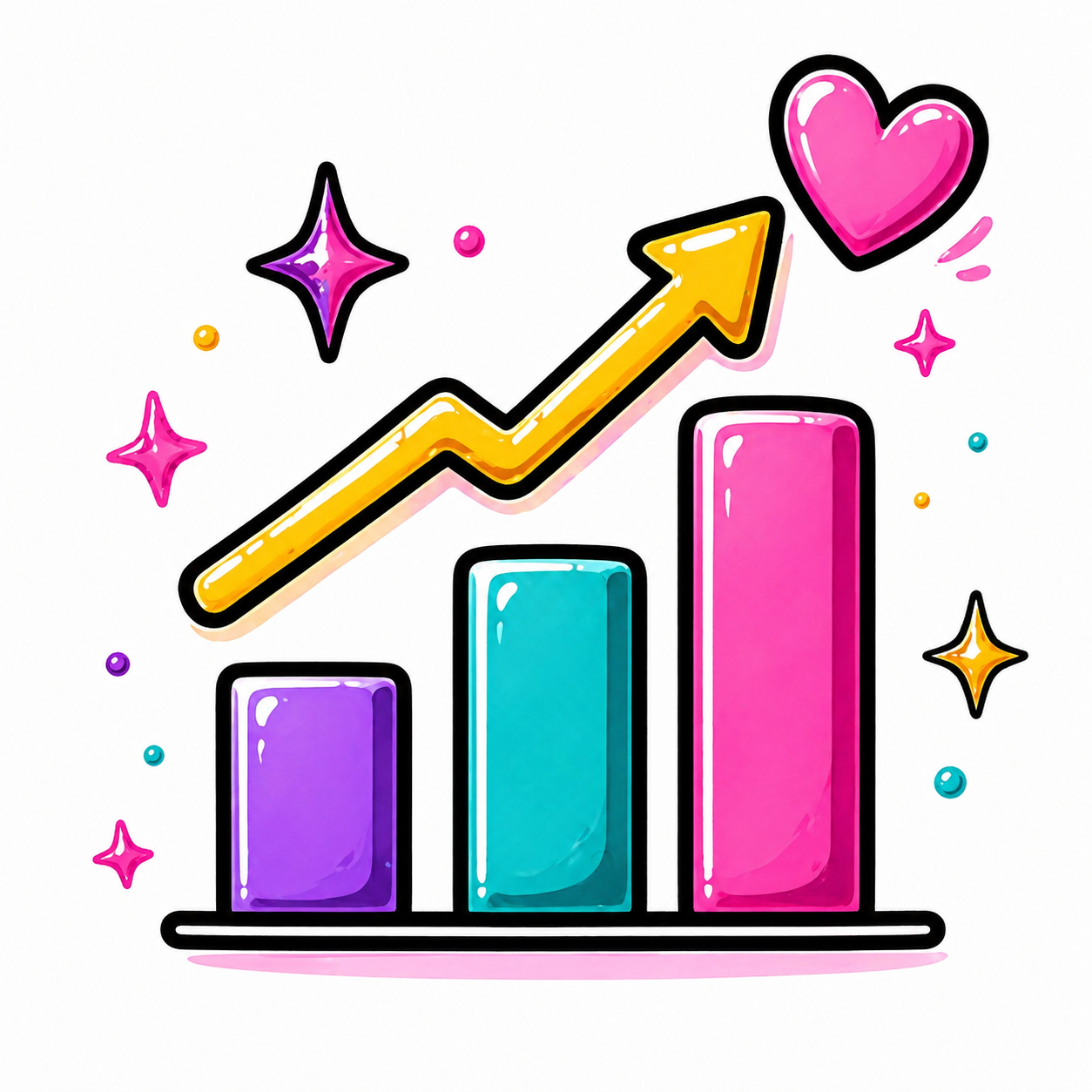 Positive Growth Chart- Sticker