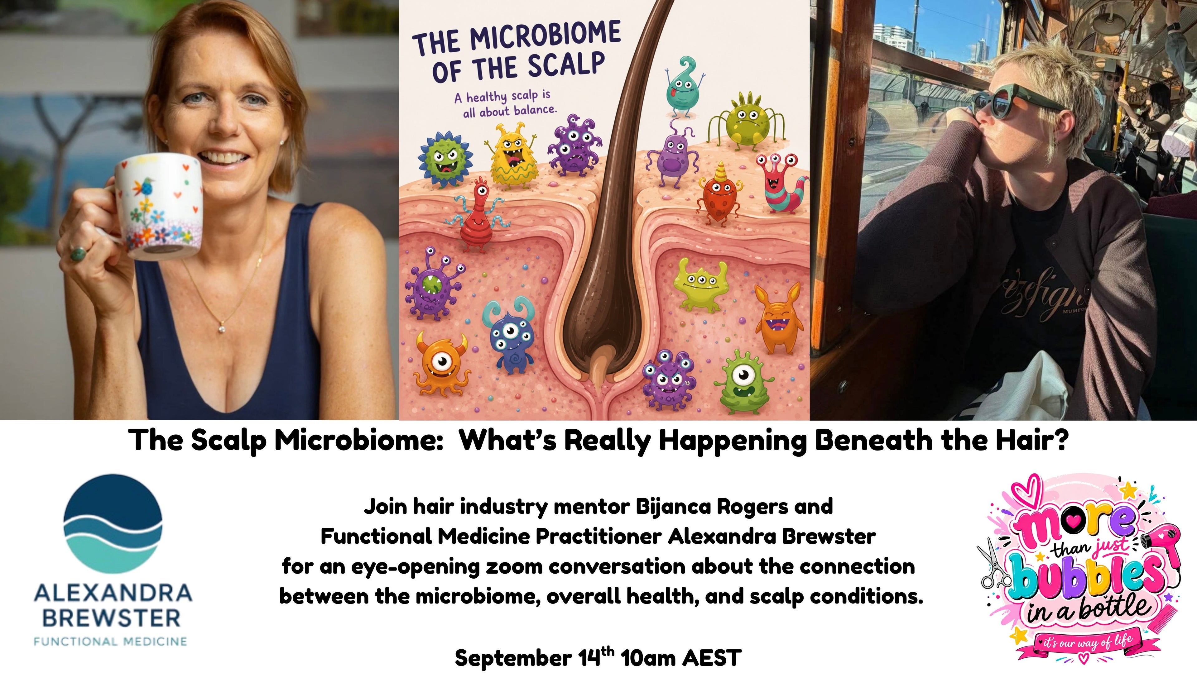 The Scalp Microbiome: What's Really Happening Beneath the Hair? (Online Zoom)